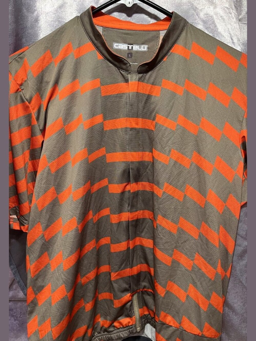 Castelli UNLTD Sterrato Gravel Cycling Jersey Men's L NWT Olive Orange